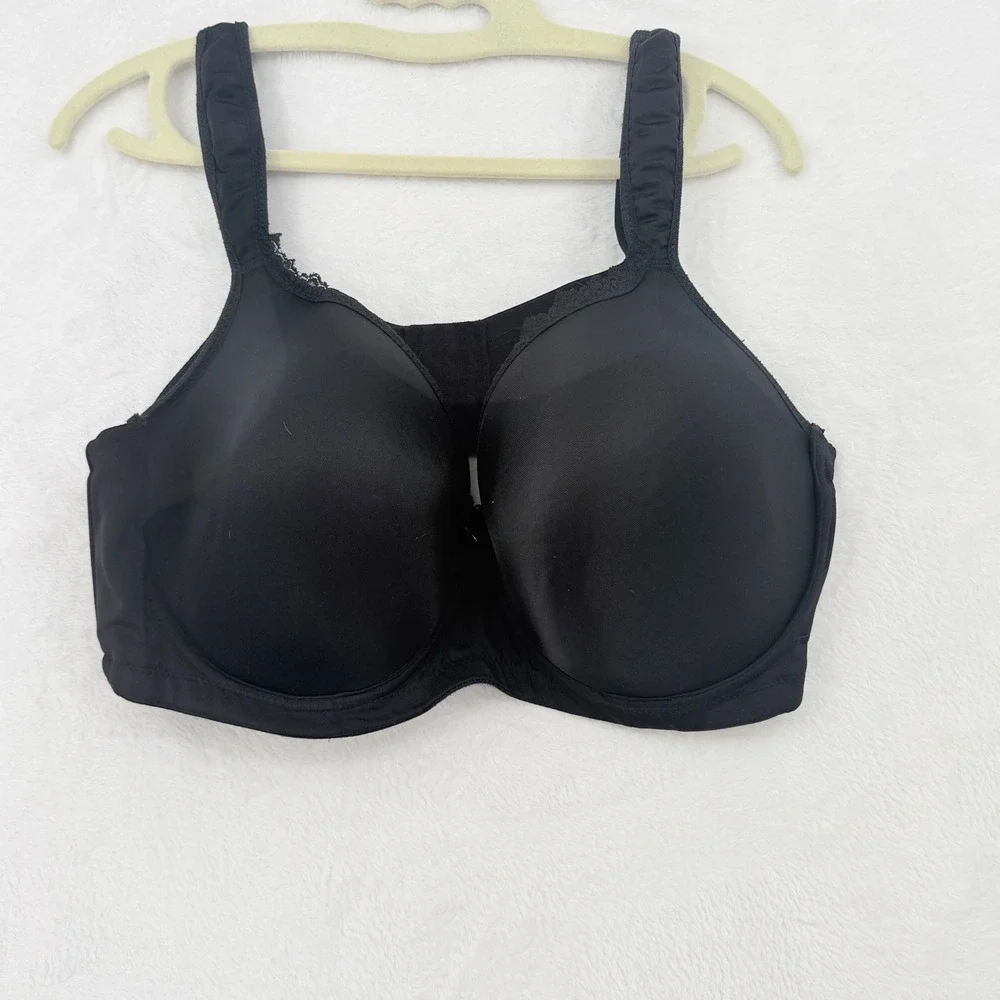 Ashley Stewart Butterfly Bra Womens 38DD Black Good Full Coverage Underwire